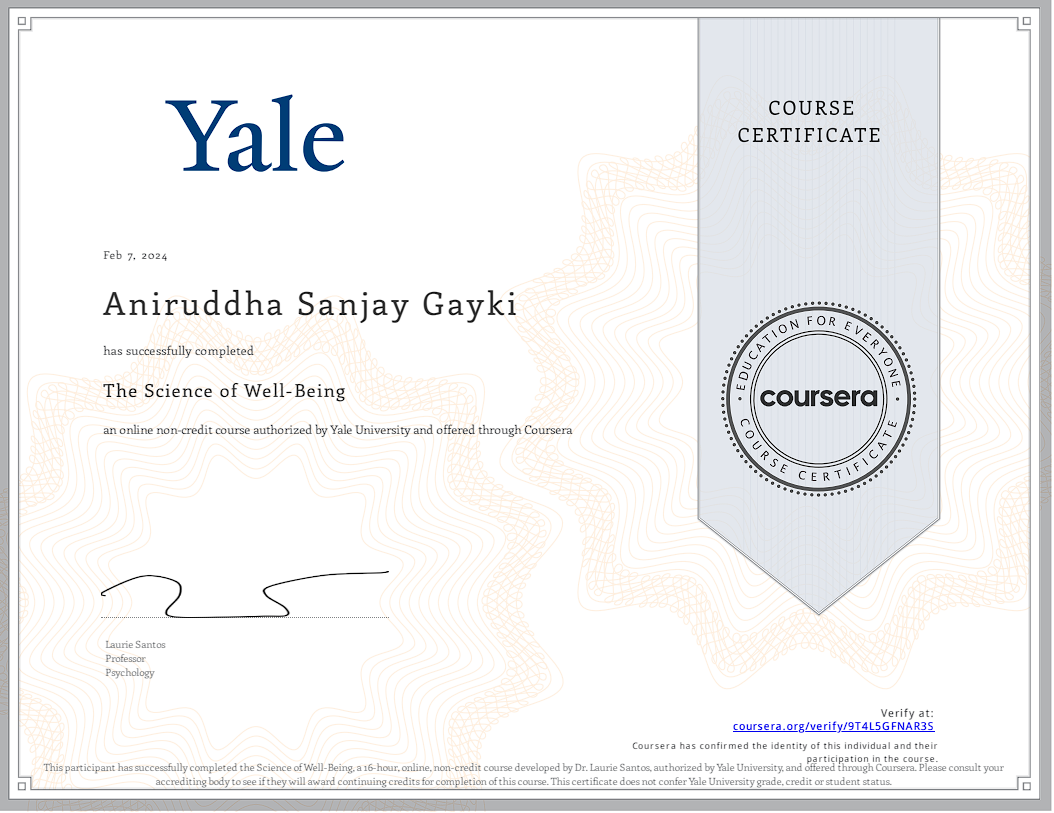 Certificate
